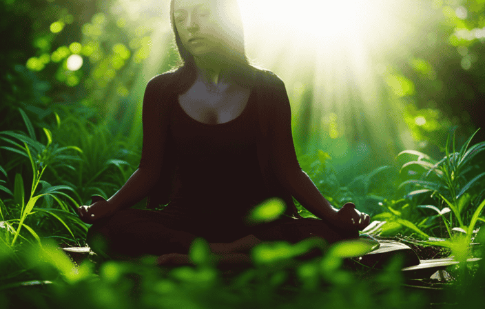 An image of a serene figure meditating in a lush, secluded forest clearing, surrounded by vibrant flora and illuminated by a soft, ethereal light, capturing the essence of profound spiritual awakening and connection