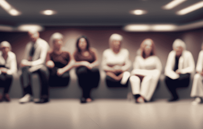 An image depicting a diverse group of individuals sitting in a waiting room, with some looking frustrated and others appearing hopeful, illustrating the varying experiences and emotions associated with Medicare's mental health coverage