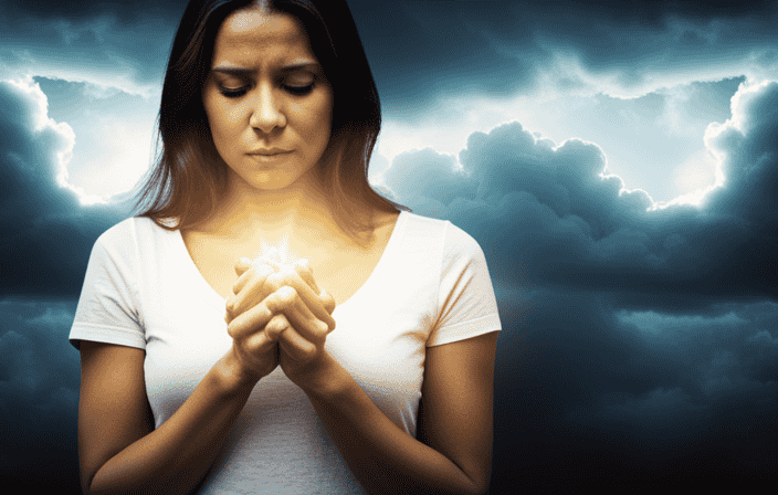 an image that captures the essence of overcoming spiritual attacks through the power of prayer