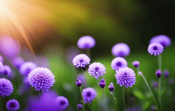 An image showcasing a vibrant violet flower blooming amidst lush greenery, symbolizing intuitive growth