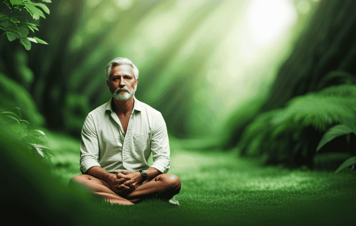 An image that encapsulates the spiritual essence of green in daily rituals