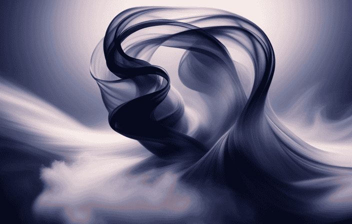 An image that showcases a mesmerizing blend of deep indigo hues, swirling gracefully like ethereal smoke