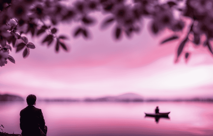 An image showcasing a serene, dusky sky painted in a gentle shade of pink