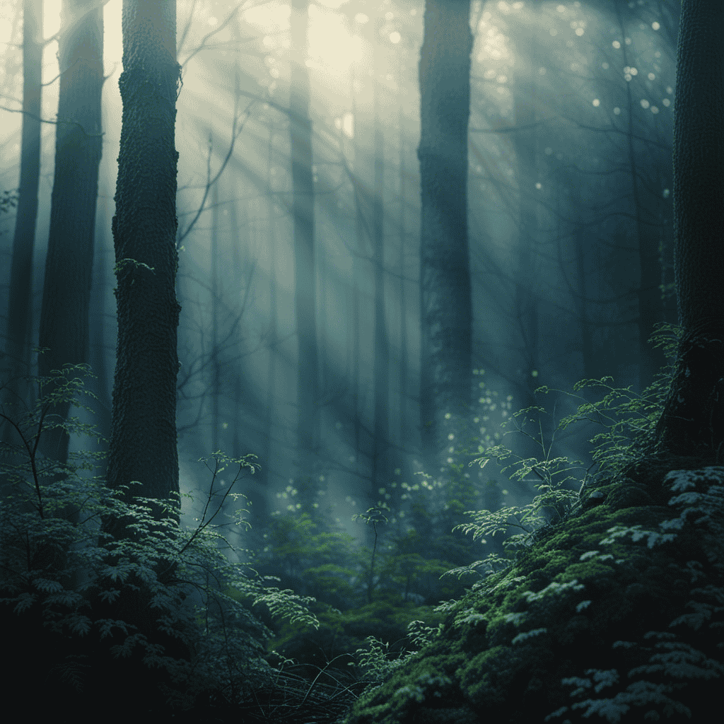 an image that captures the ethereal beauty of a luminous moonlit forest, where delicate tendrils of mist beckon, blurring the boundaries between reality and the profound spiritual realm of dreams within dreams