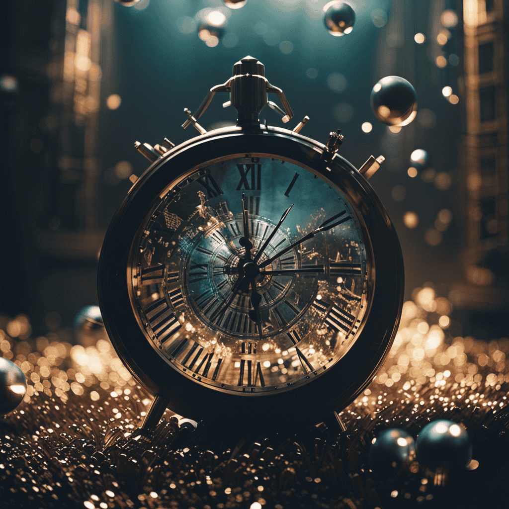 An image capturing the disorienting essence of false awakenings: a labyrinthine dreamscape, where endless reflections in shattered mirrors merge with floating clocks, blurring the boundaries between reality and illusion