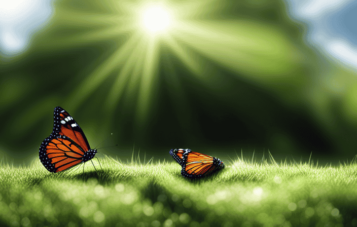 An image depicting a serene and mystical forest scene, where a vibrant butterfly gracefully hovers near a figure meditating under a towering ancient oak tree, symbolizing the connection between exploring spiritual beliefs and the allure of transcendence
