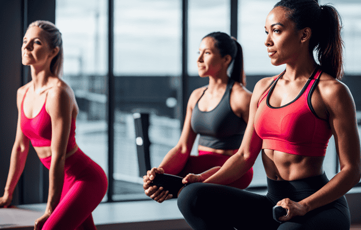 An image showcasing two distinct workout outfits side by side: Fabletics' vibrant, patterned leggings with a matching sports bra, versus Lululemon's sleek, monochromatic leggings paired with a minimalist tank top