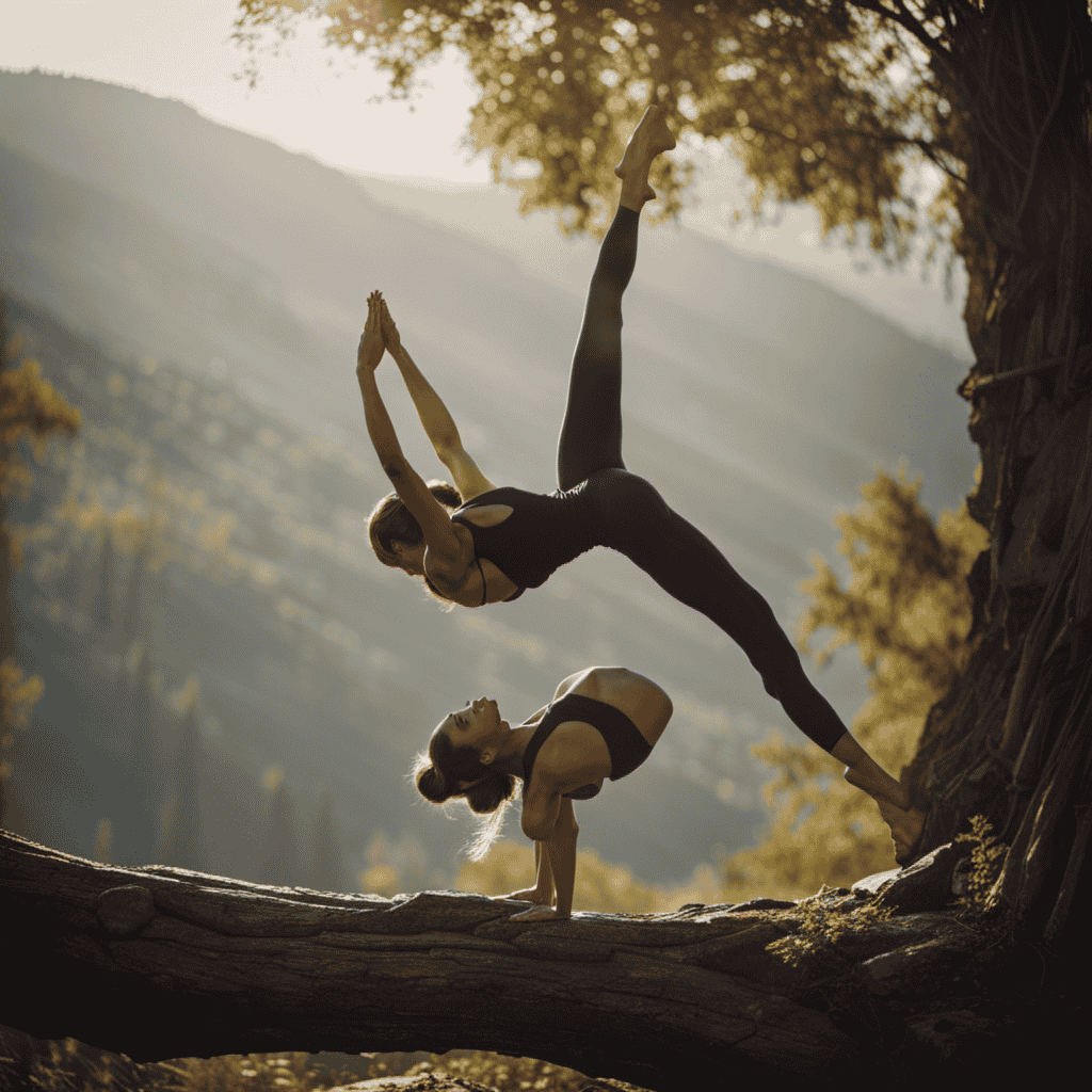 An image capturing the fluidity of a skilled yogi, effortlessly suspended in a graceful tree pose, their body forming a perfect equilibrium between strength and serenity, exuding a sense of centeredness and mastery