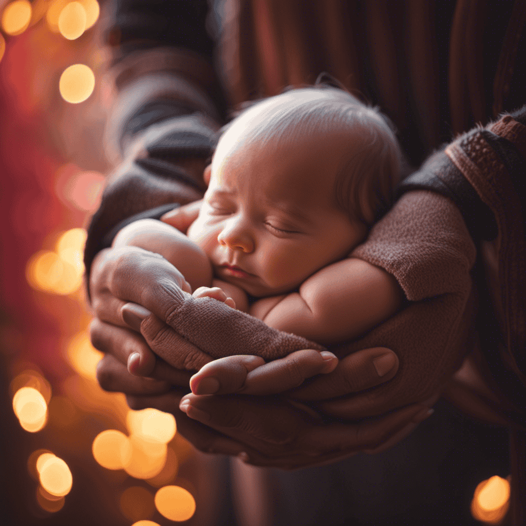 An image that captures the essence of new beginnings and unexpected partnerships by depicting two hands gently cradling a delicate baby, symbolizing dreams and possibilities, against a backdrop of vibrant colors