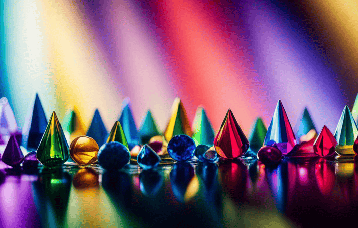 A captivating image showcasing the mesmerizing beauty of Rainbow Aura crystals