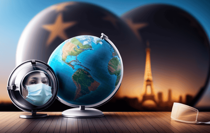 An image featuring a globe with a transparent protective shield, symbolizing safe travel planning