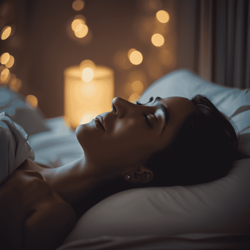 an image that captures the essence of sleep meditation, depicting a serene moonlit bedroom with soft, diffused light, a cozy bed adorned with calming colors and textures, and an individual peacefully engaged in a meditation pose