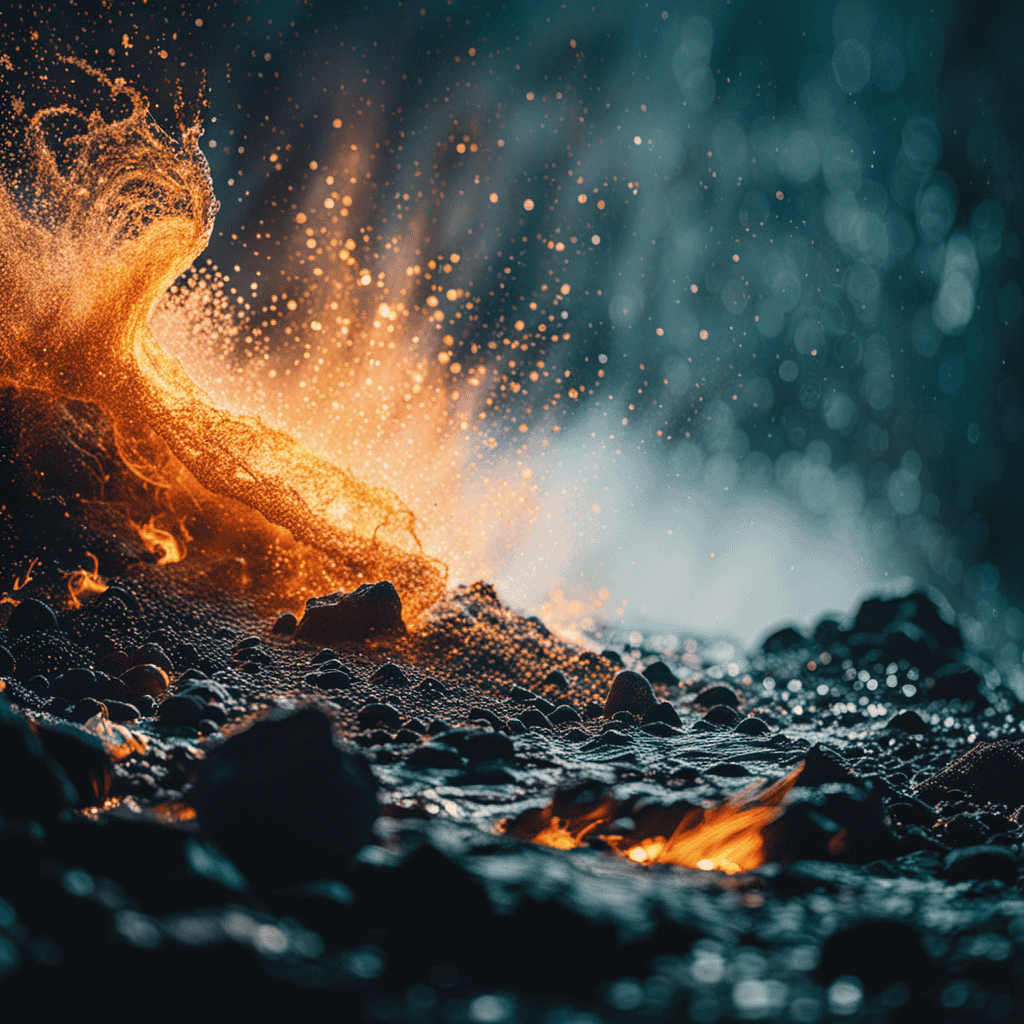 An image capturing the raw power and beauty of the essential elements: Earth, Fire, Water, Air, and Space