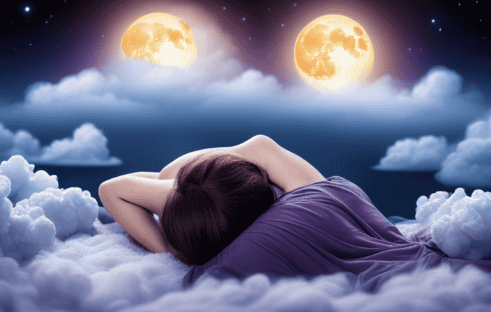 An image capturing the ethereal realm of dreams: A serene moonlit landscape, adorned with floating clouds