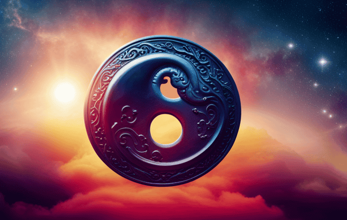 An image showcasing the spiritual symbolism of 69: a yin-yang symbol intertwined with two serpents forming the number, evoking balance and unity, surrounded by vibrant celestial colors and ethereal energy
