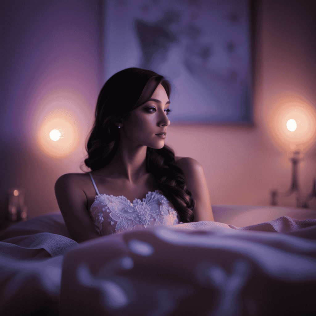 An image that depicts a serene moonlit bedroom, adorned with soft pastel hues