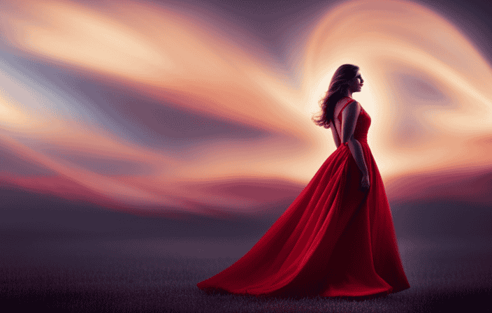 An image featuring a vibrant red aura engulfing a figure, radiating intense heat and passion
