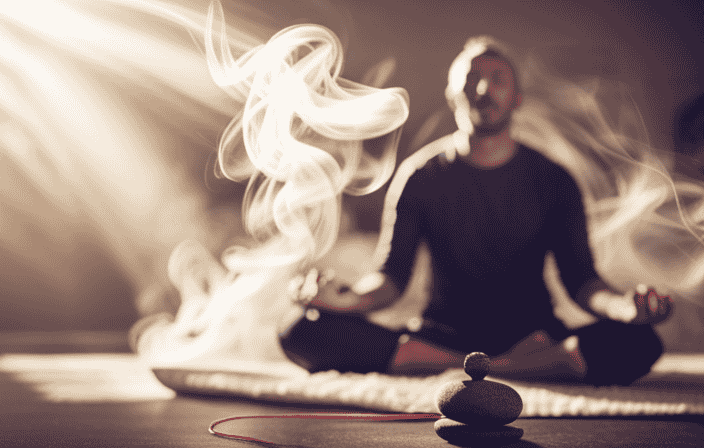 An image capturing the ethereal essence of meditation with incense