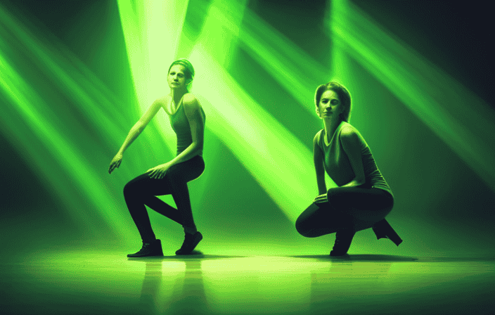 An image showcasing the vibrant glow of neon green auras, radiating an otherworldly energy that promotes healing, encourages personal growth, and harmonizes the mind, body, and soul