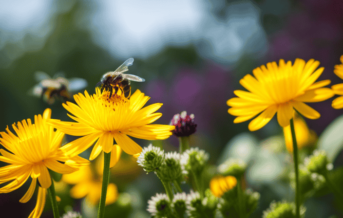 An image capturing the ethereal essence of bees as divine messengers and sacred symbols