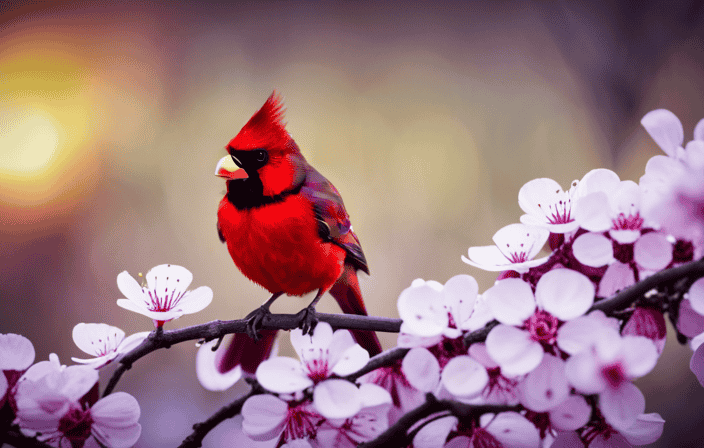 An image capturing the essence of red birds as messengers of love and divine guidance