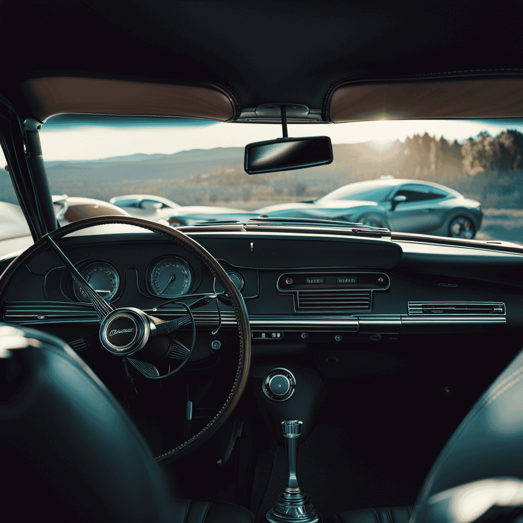 An image showcasing a car's interior from the back seat perspective