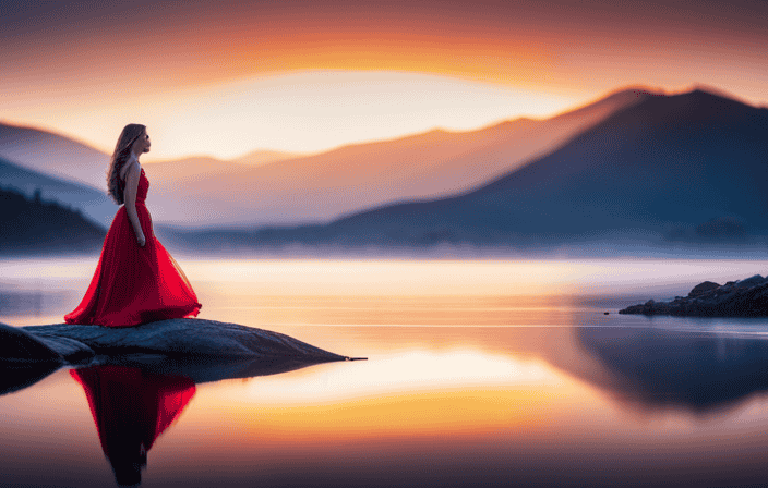 A captivating image capturing the essence of the vibrant orange-red aura