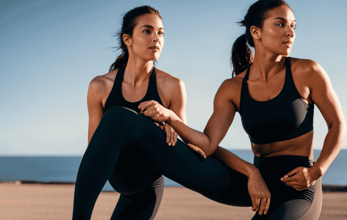 A vibrant image showcasing two models in premium activewear, one wearing Vuori and the other Lululemon