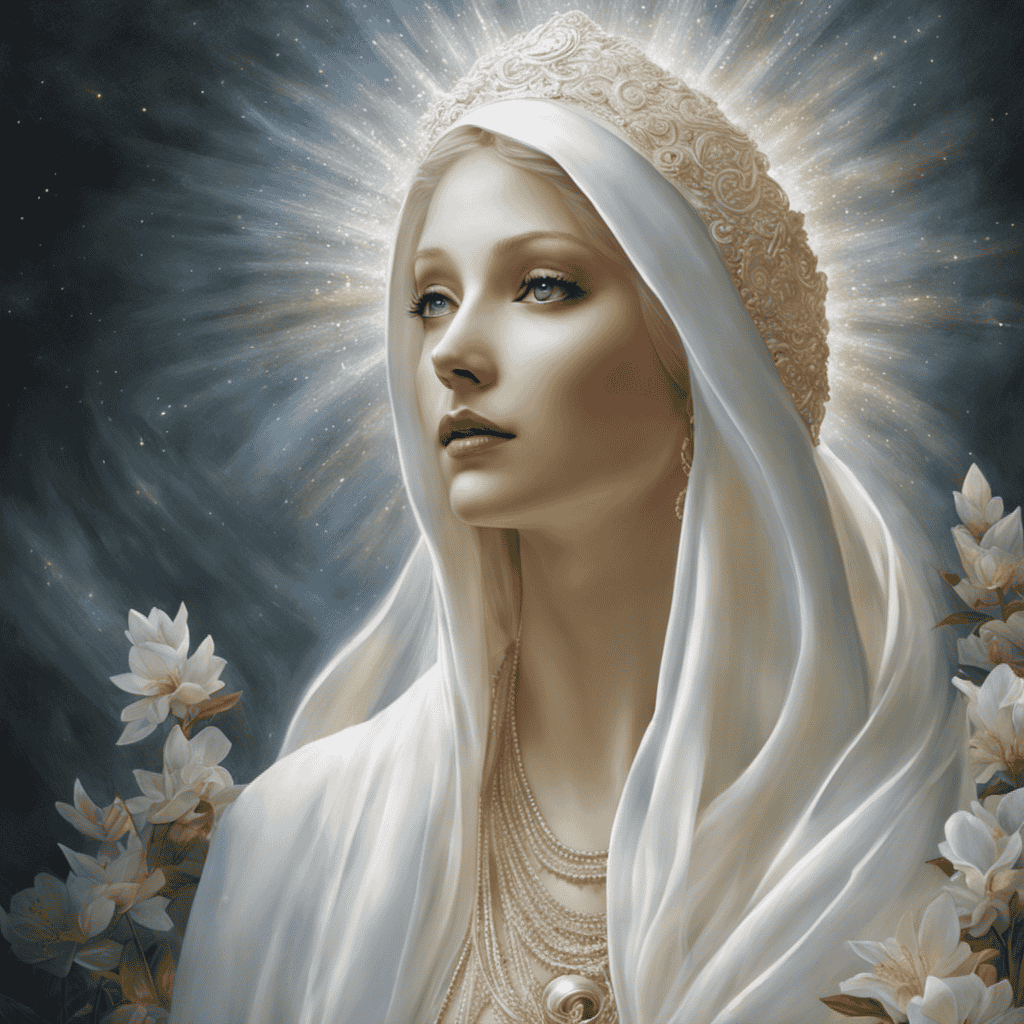An image that captures the serene beauty of a white aura