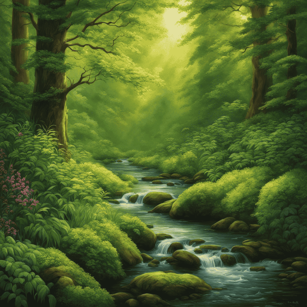 An image showcasing the calming effects of green auras
