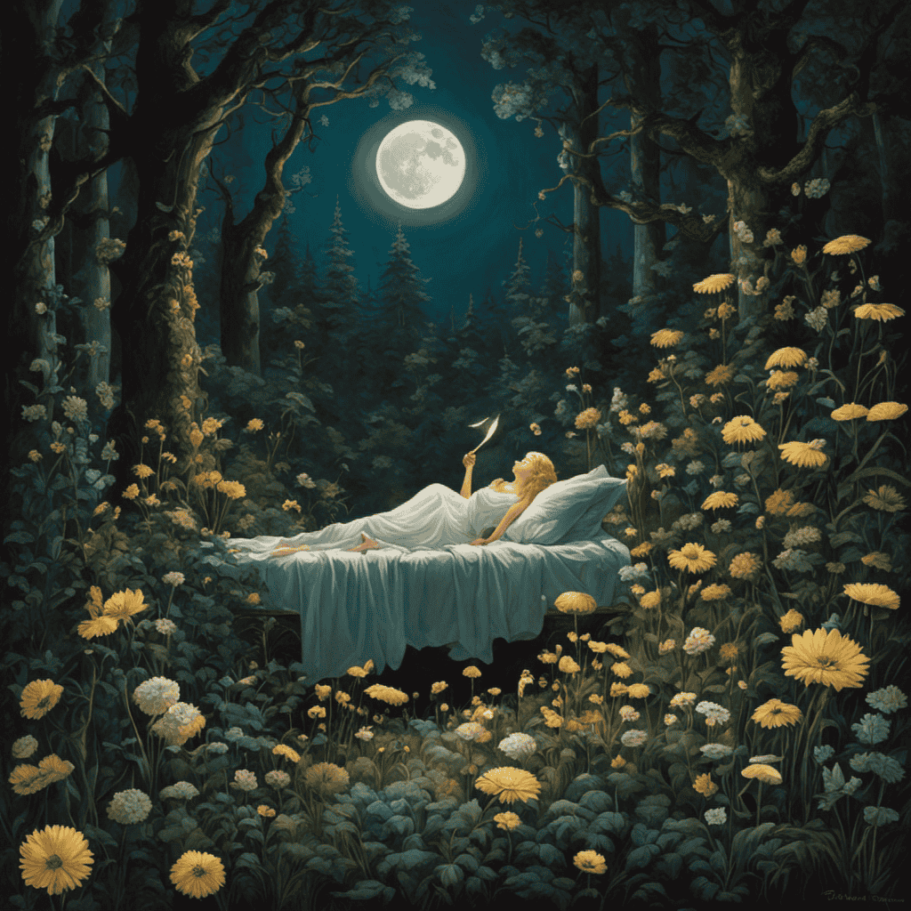 An image of a serene, moonlit forest clearing, where an ethereal figure holds a golden tooth aloft