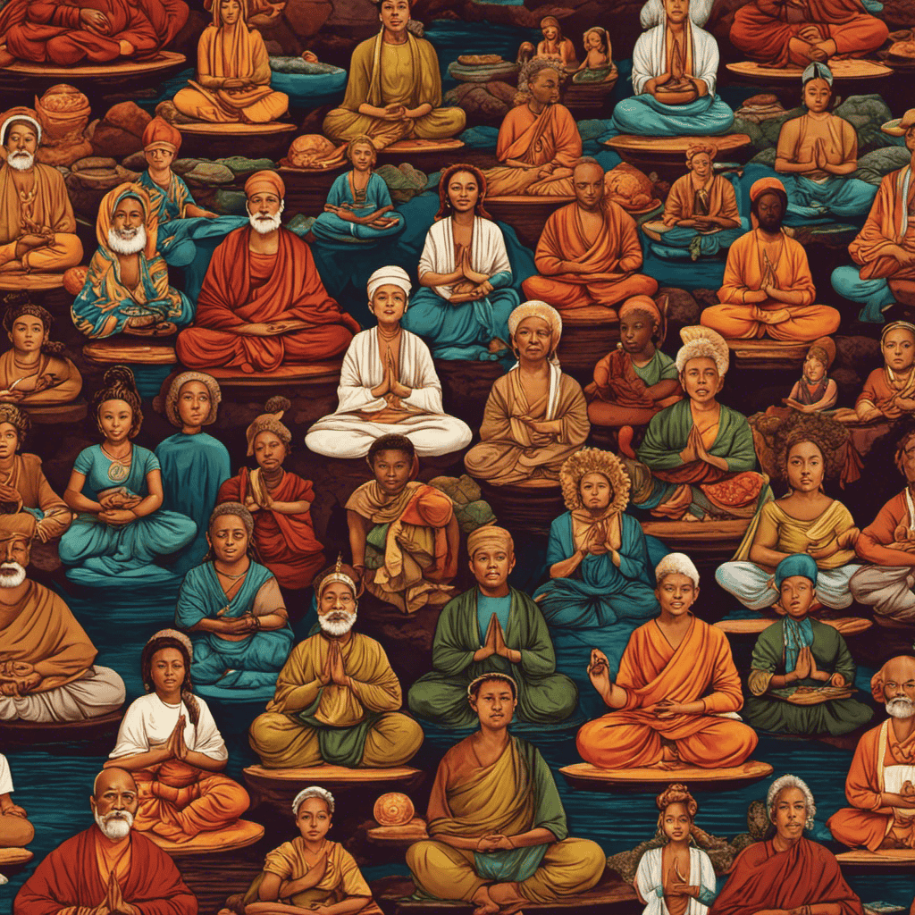 An image showcasing a diverse group of individuals engaged in meditation, representing people from all walks of life, challenging the misconception that meditation is exclusive to spiritual or religious individuals