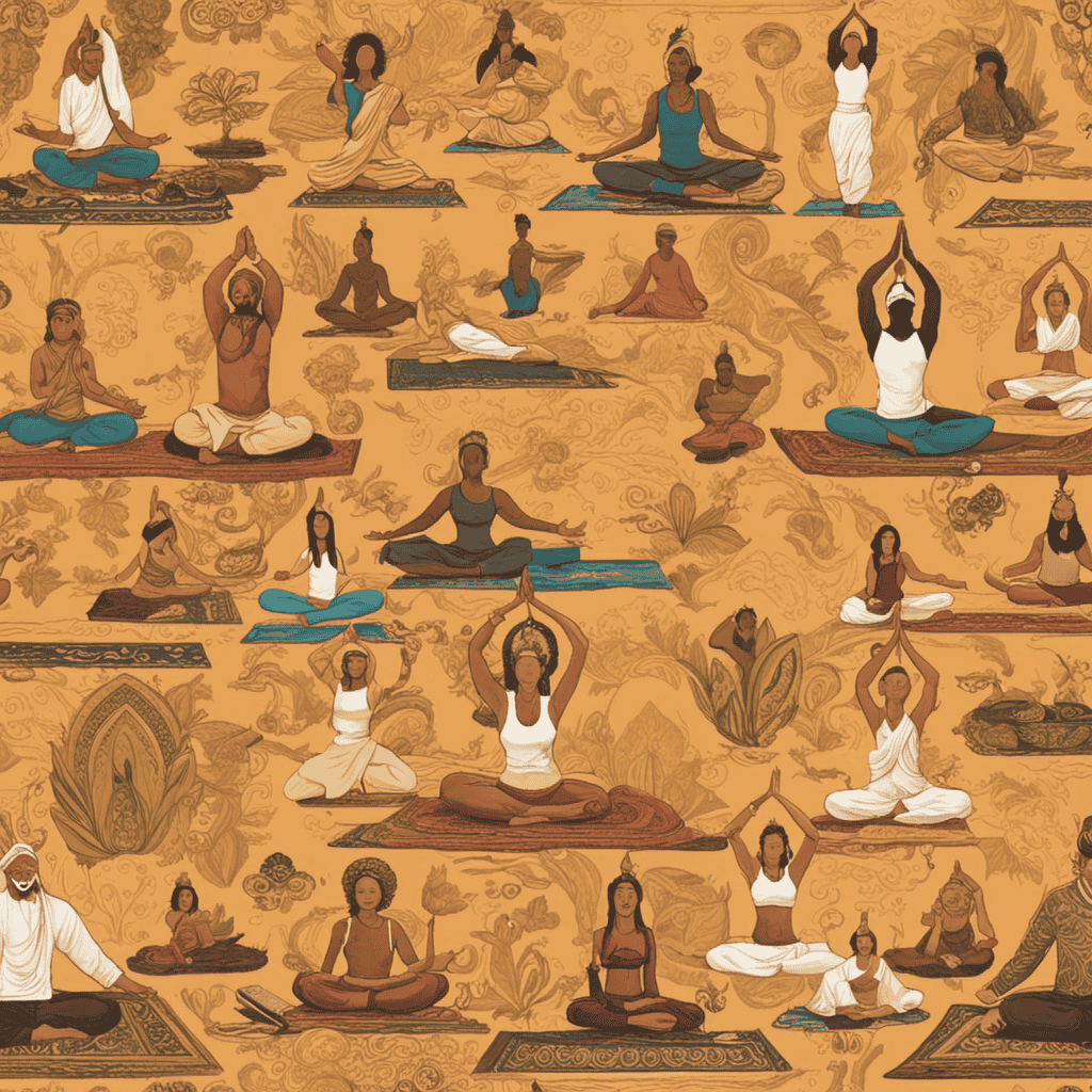 An image showcasing the transformation of yoga through time