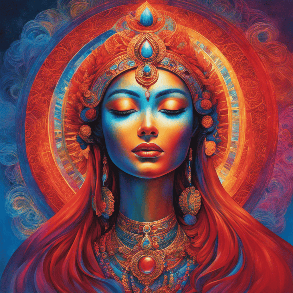 An image showcasing a serene figure surrounded by vibrant hues, depicting the ethereal beauty of auras