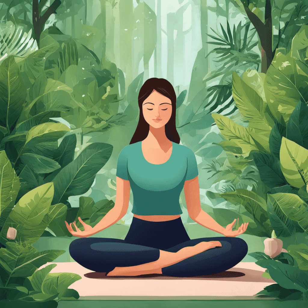 An image showcasing a serene individual surrounded by greenery, engaging in self-care practices like yoga, meditation, and reading, emphasizing the importance of prioritizing personal well-being for stress management and balance