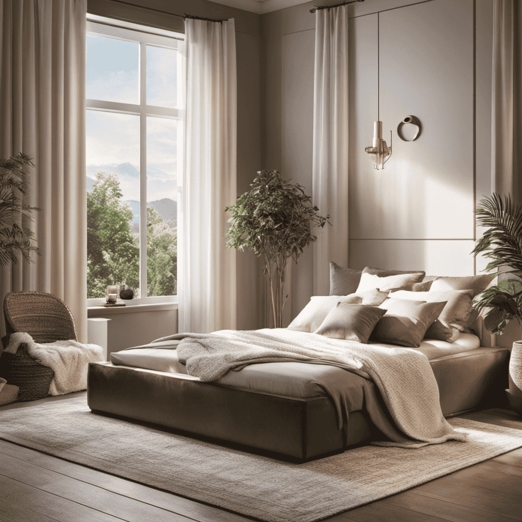 An image of a serene, sunlit room with a cozy meditation corner