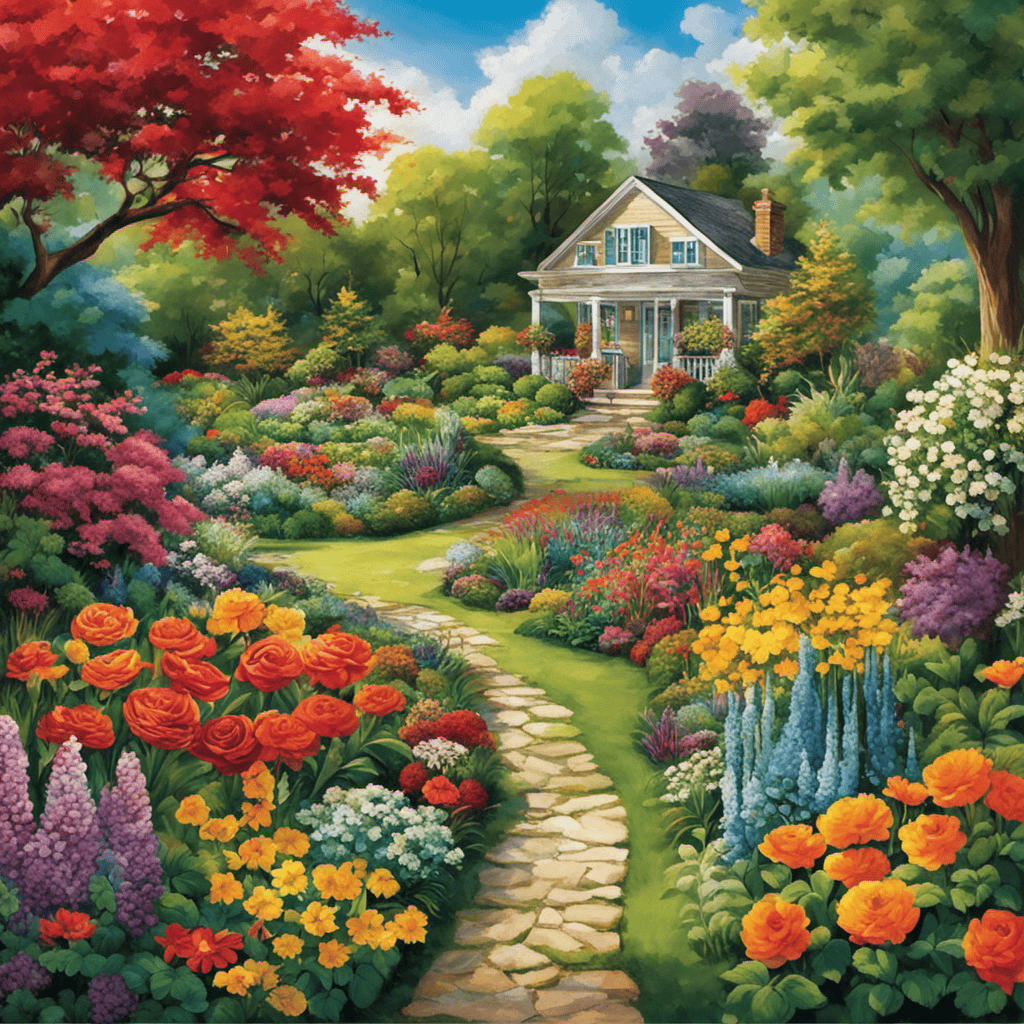 An image depicting a vibrant, diverse garden with various sections, each representing a different area of life, such as career, relationships, health, and hobbies, symbolizing the importance of setting goals in different aspects of personal development
