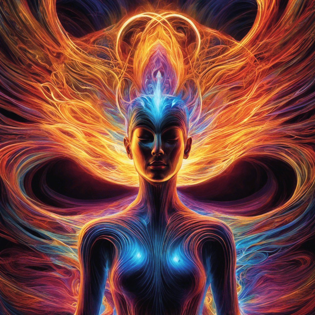 An image that captures the ethereal essence of the aura, showcasing vibrant colors intertwining seamlessly