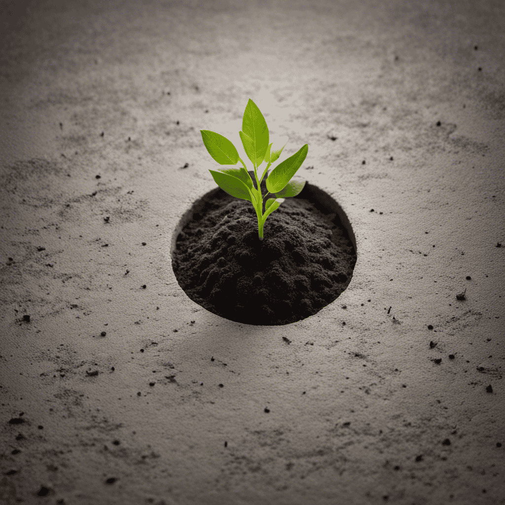 An image of a seedling emerging from concrete, symbolizing personal growth and resilience