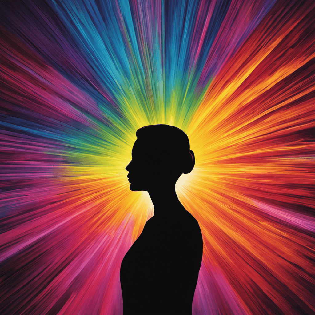 An image featuring a silhouette of a person surrounded by a vibrant spectrum of colors, showcasing the various misconceptions about auras