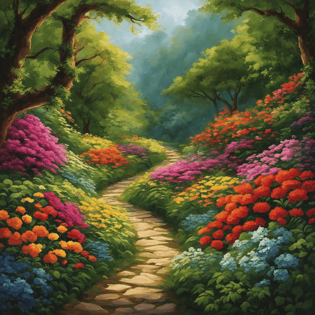 An image featuring a winding path leading through a lush forest