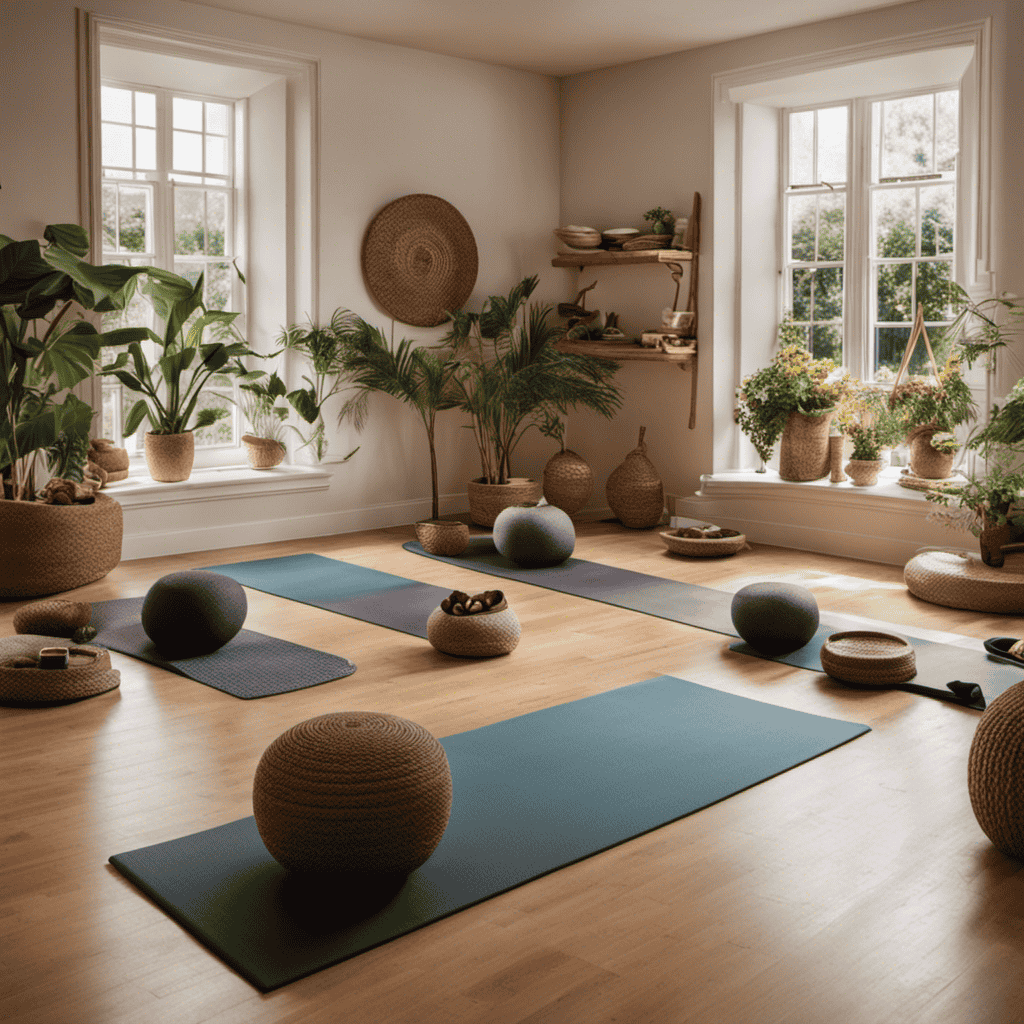 An image of a serene yoga studio, adorned with various props and mats, showcasing a diverse group of beginners engaged in different yoga styles, from gentle restorative poses to vigorous power flows
