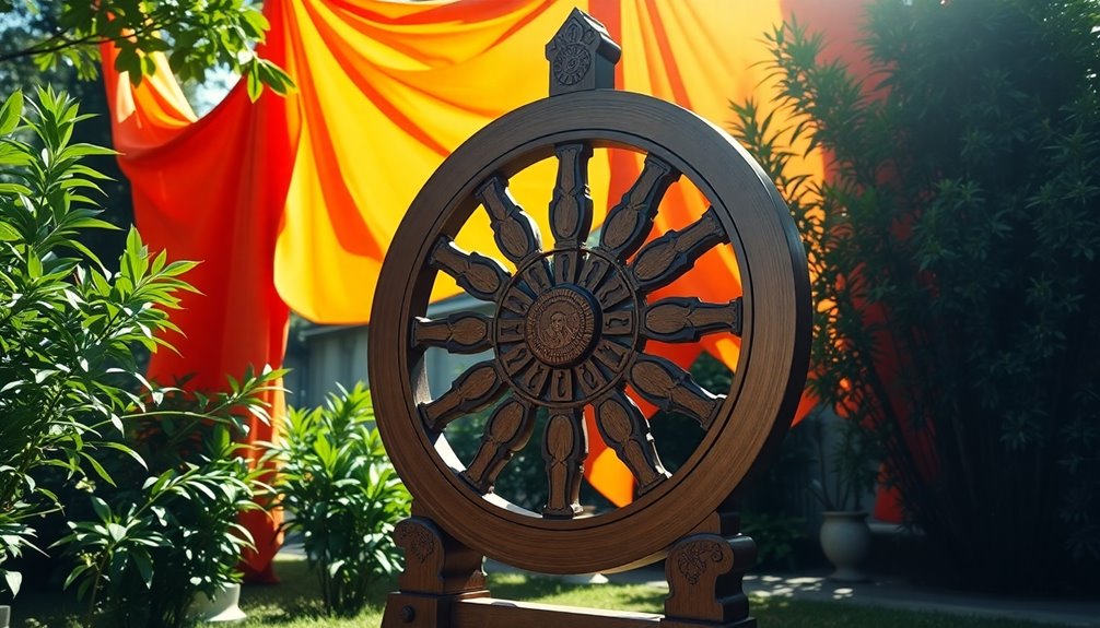 dharma wheel represents enlightenment