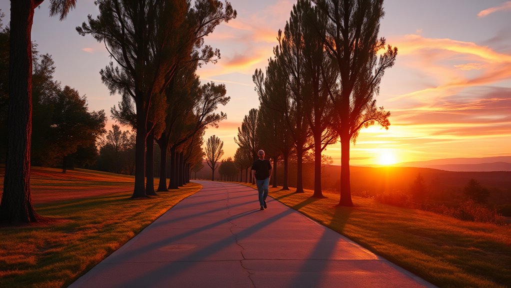 sunset nature walk therapy