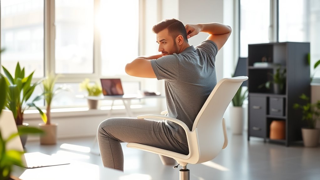 desk worker yoga exercises