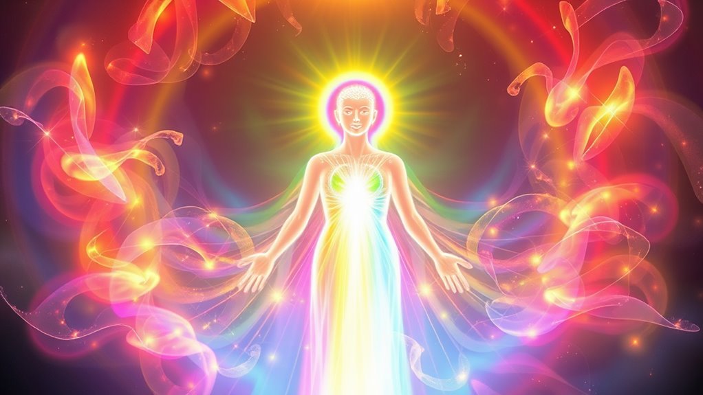 rainbow aura reveals chakra balance