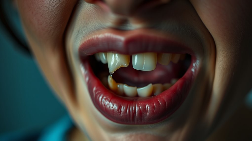 teeth falling stress link