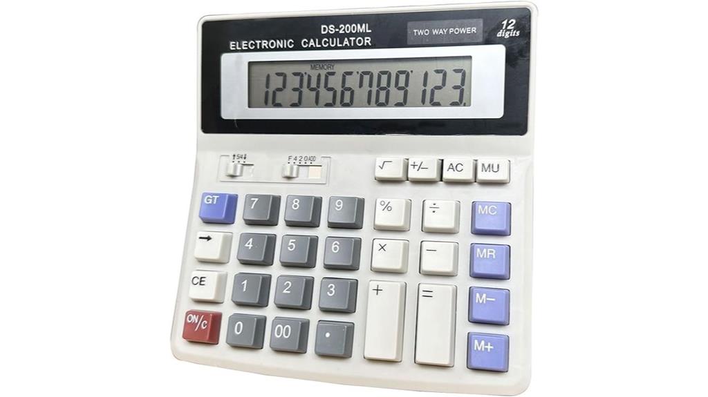 12 digit dual power calculator
