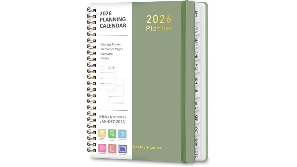 2026 agenda weekly planner