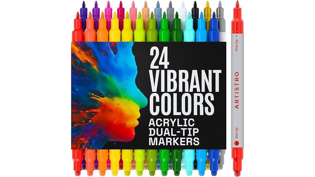 24 color acrylic paint markers
